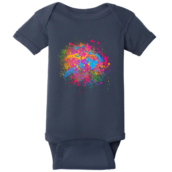 Colorful Artsy Paint Splat Baby Bodysuit