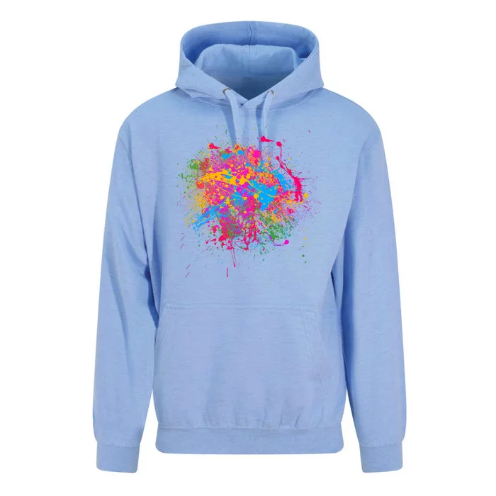 Colorful Artsy Paint Splat Unisex Surf Hoodie