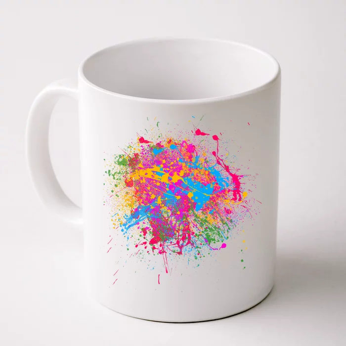 Colorful Artsy Paint Splat Front & Back Coffee Mug