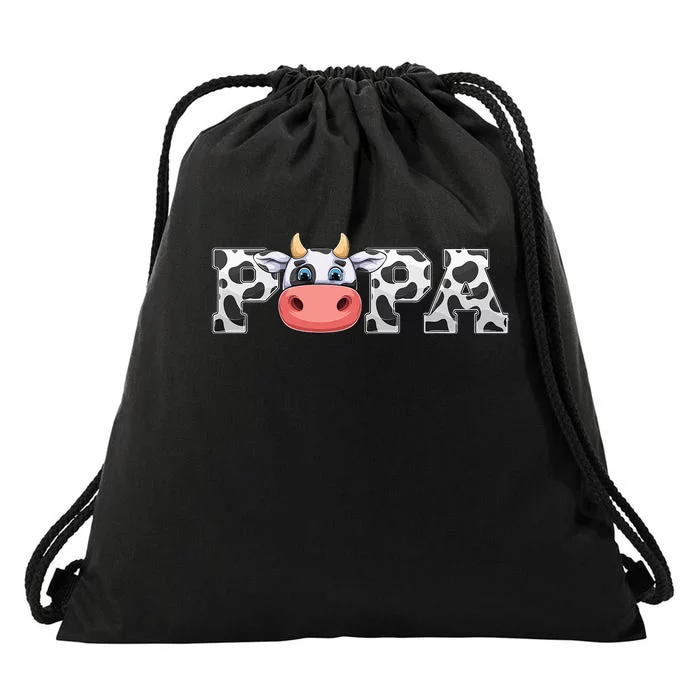 Cow Animal Pattern Farmer Cow Father Papa Drawstring Bag