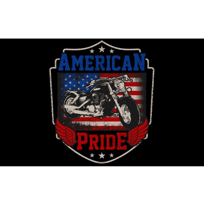 Chopper American Pride Flag Motorcycle Biker 4th Of July Bumper Sticker