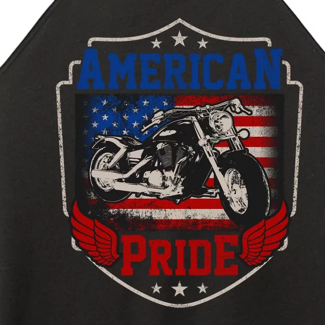 Chopper American Pride Flag Motorcycle Biker 4th Of July Women’s Perfect Tri Rocker Tank