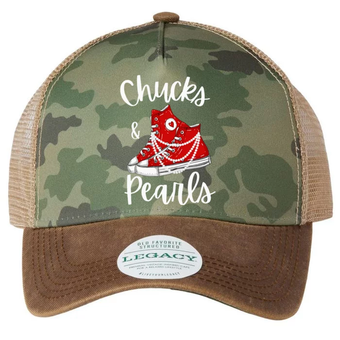 Chucks And Pearls Cute Women Legacy Tie Dye Trucker Hat