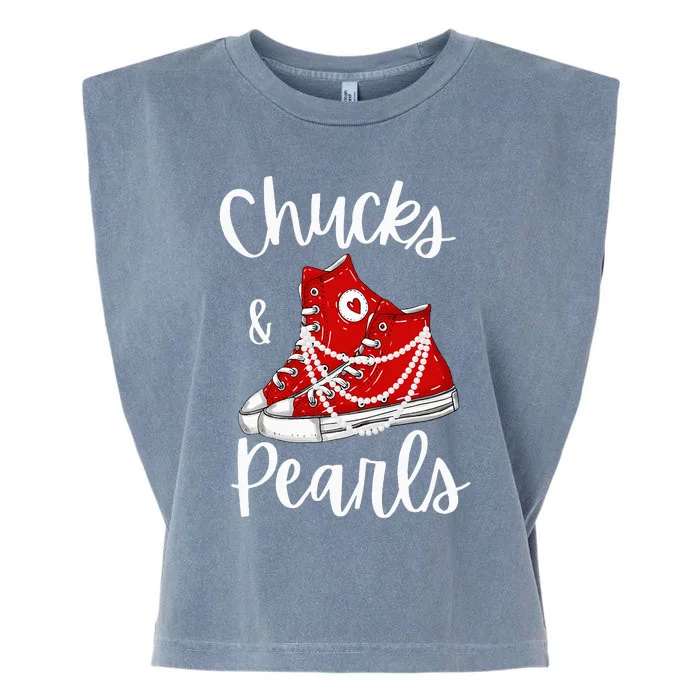 Chucks And Pearls Cute Women Garment-Dyed Women's Muscle Tee