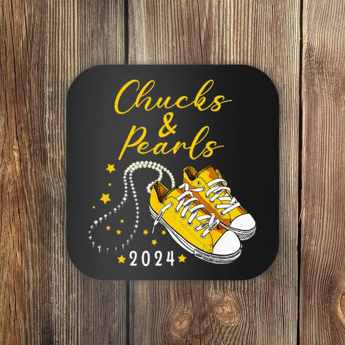 Chucks And Pearls 2024 Kamala Harris For President 47th Coaster