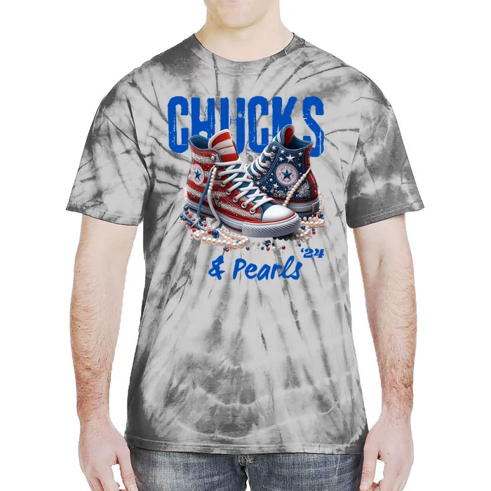 Chucks And Pearls Cute Tie-Dye T-Shirt