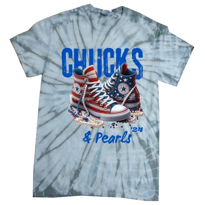 Chucks And Pearls Cute Tie-Dye T-Shirt