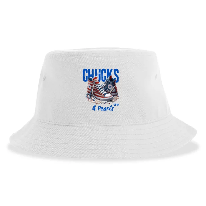 Chucks And Pearls Cute Sustainable Bucket Hat