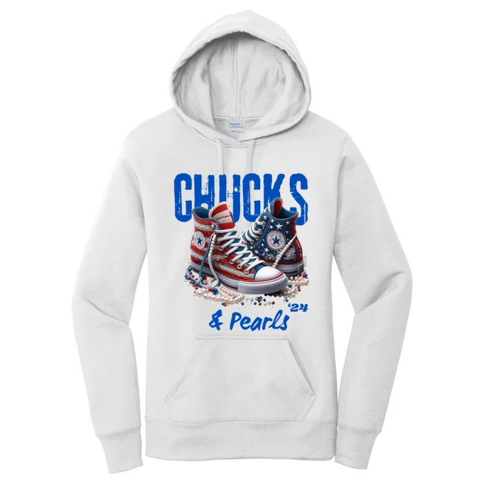 Chucks And Pearls Cute Women's Pullover Hoodie