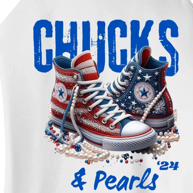 Chucks And Pearls Cute Women’s Perfect Tri Rocker Tank