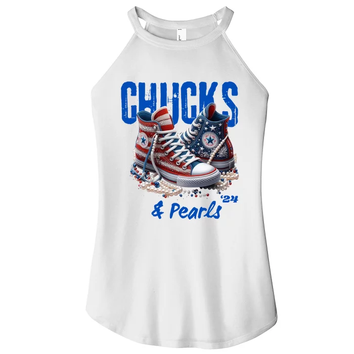 Chucks And Pearls Cute Women’s Perfect Tri Rocker Tank