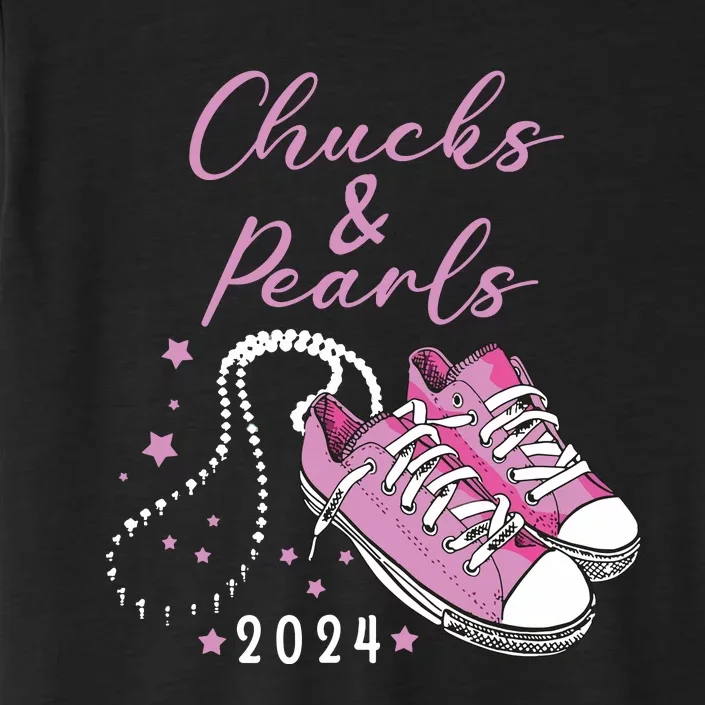 Chucks And Pearls 2024 Kamala Harris For President 47th ChromaSoft Performance T-Shirt