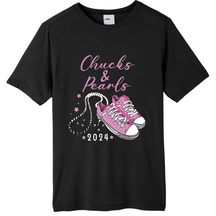 Chucks And Pearls 2024 Kamala Harris For President 47th ChromaSoft Performance T-Shirt