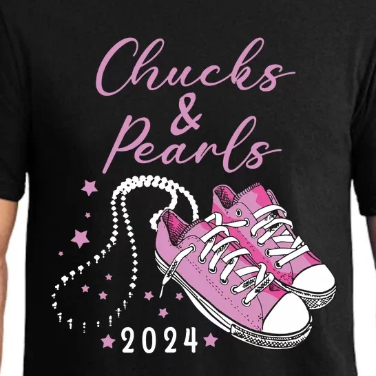 Chucks And Pearls 2024 Kamala Harris For President 47th Pajama Set