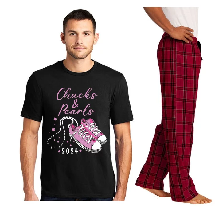 Chucks And Pearls 2024 Kamala Harris For President 47th Pajama Set