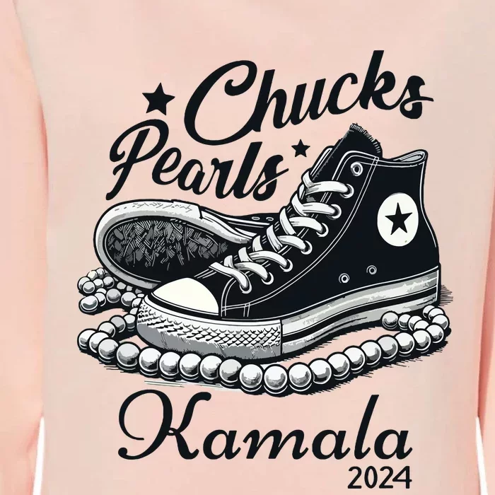 Chucks And Pearls For Women 2024 Kamala Harris Womens California Wash Sweatshirt