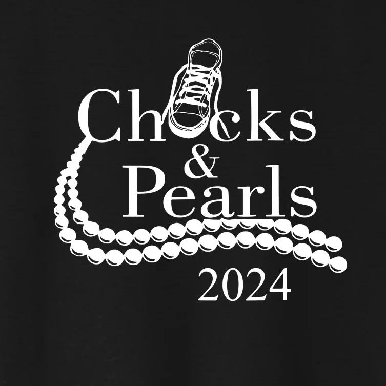 Chucks And Pearls 2024 Women Gifts Women's Crop Top Tee