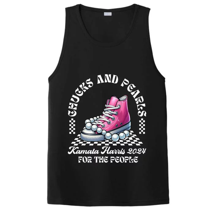 Chucks And Pearls Kamala Harris 2024 President Campaign Performance Tank