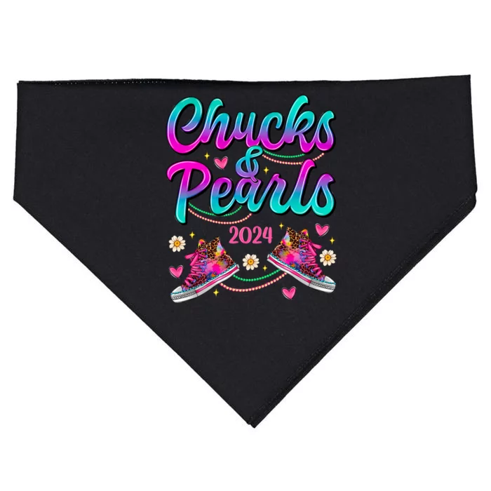 Chucks And Pearls 2024 USA-Made Doggie Bandana