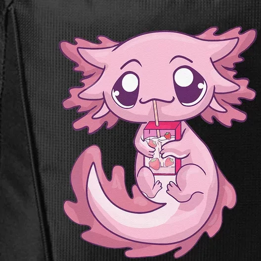 Cute Axolotl Pastel Goth Kawaii Anime Strawberry Milk City Backpack