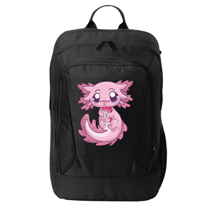 Cute Axolotl Pastel Goth Kawaii Anime Strawberry Milk City Backpack