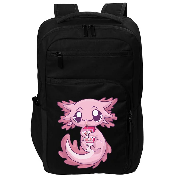 Cute Axolotl Pastel Goth Kawaii Anime Strawberry Milk Impact Tech Backpack