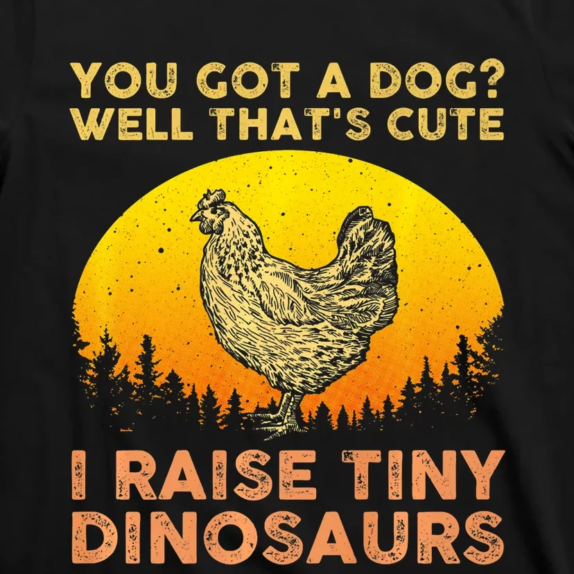 Chicken Art Poultry Chicken Farmer Funny Tiny Dinosaurs T-Shirt