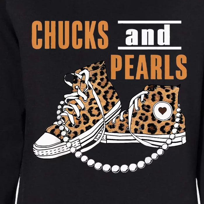 Chucks And Pearls Womens California Wash Sweatshirt