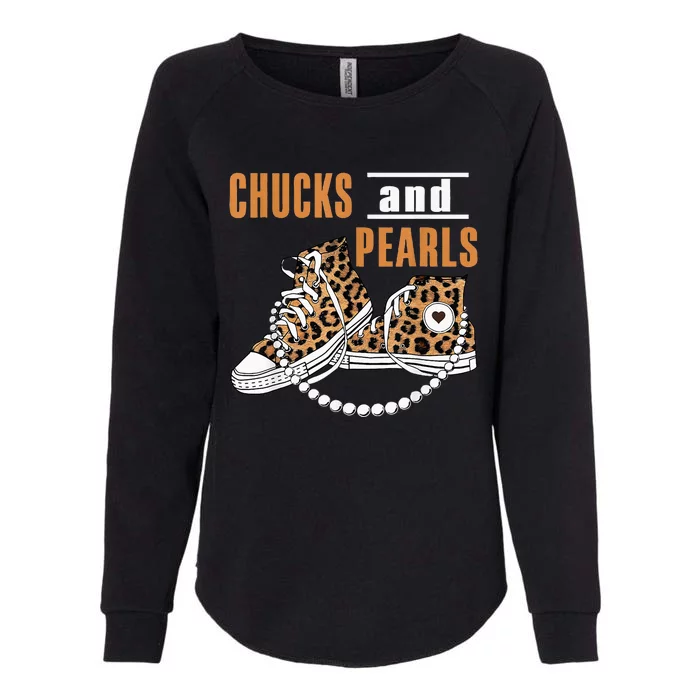 Chucks And Pearls Womens California Wash Sweatshirt