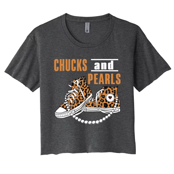 Chucks And Pearls Women's Crop Top Tee