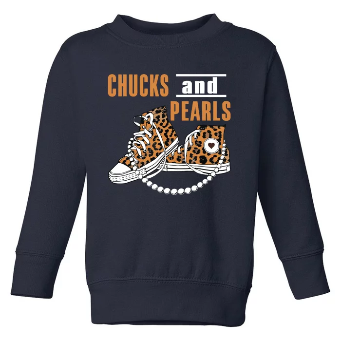 Chucks And Pearls Toddler Sweatshirt