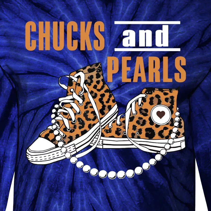 Chucks And Pearls Tie-Dye Long Sleeve Shirt