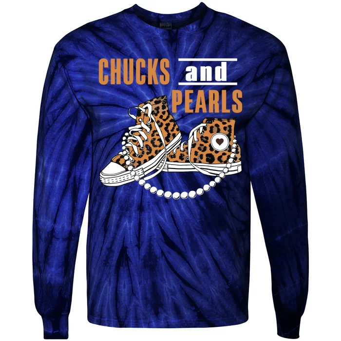 Chucks And Pearls Tie-Dye Long Sleeve Shirt