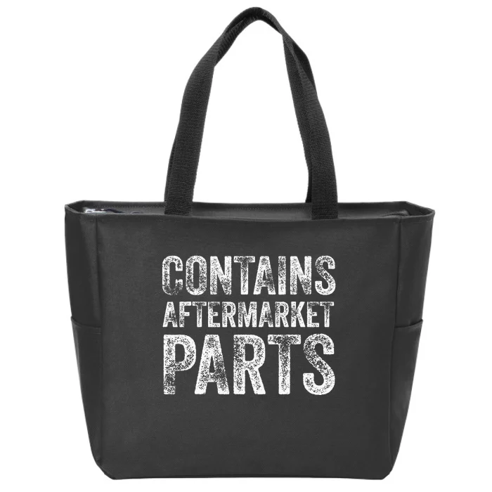 Contains Aftermarket Parts Funny Leg Amputation Prosthesis Zip Tote Bag