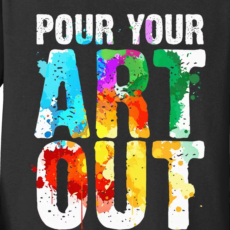 Cool Artist Painter Art Teacher Paint Artists Kids Long Sleeve Shirt