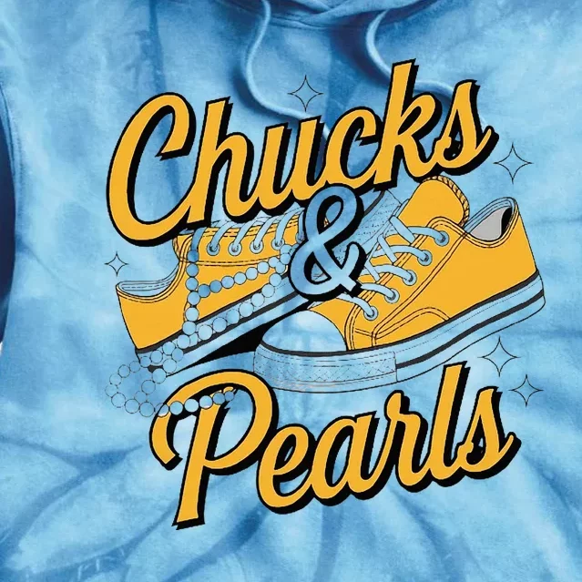 Chucks And Pearls For Women 2024 Tie Dye Hoodie