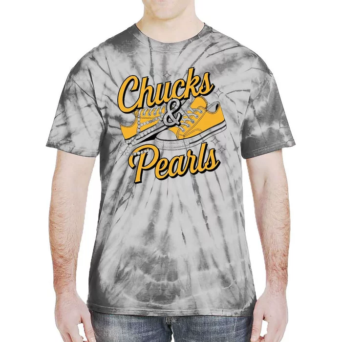 Chucks And Pearls For Women 2024 Tie-Dye T-Shirt