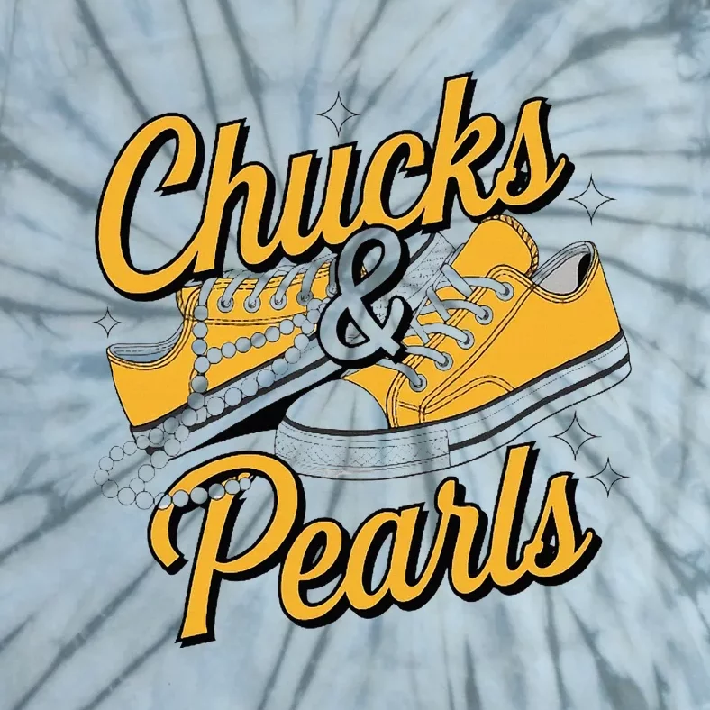 Chucks And Pearls For Women 2024 Tie-Dye T-Shirt