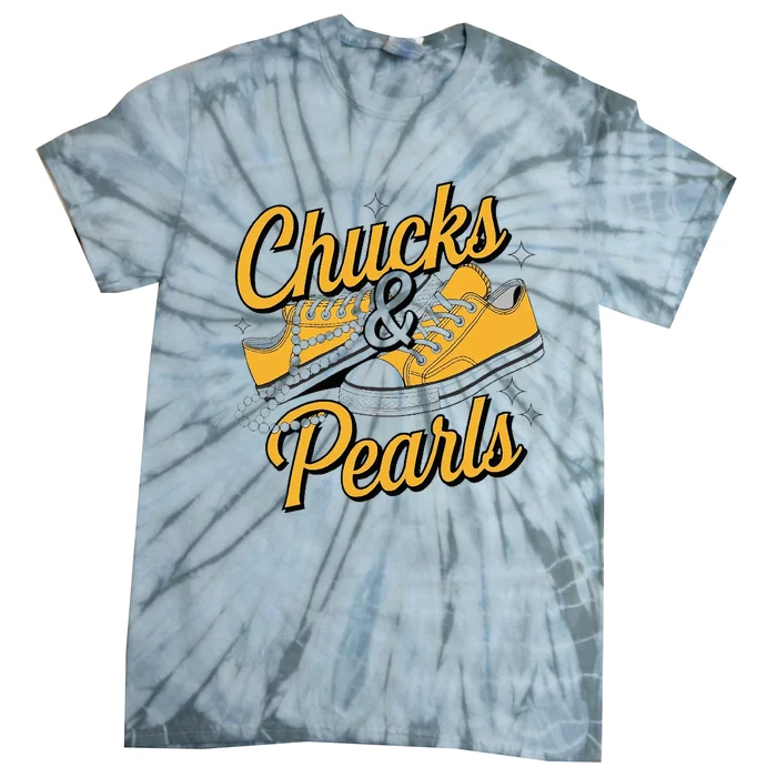 Chucks And Pearls For Women 2024 Tie-Dye T-Shirt