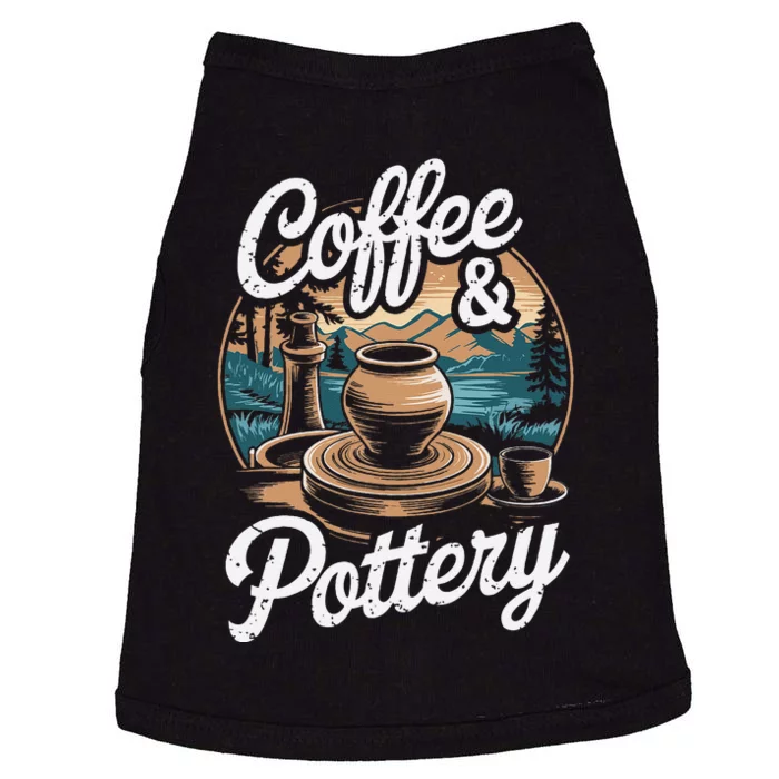 Coffee And Pottery Lover Ceramic Artist Doggie Tank