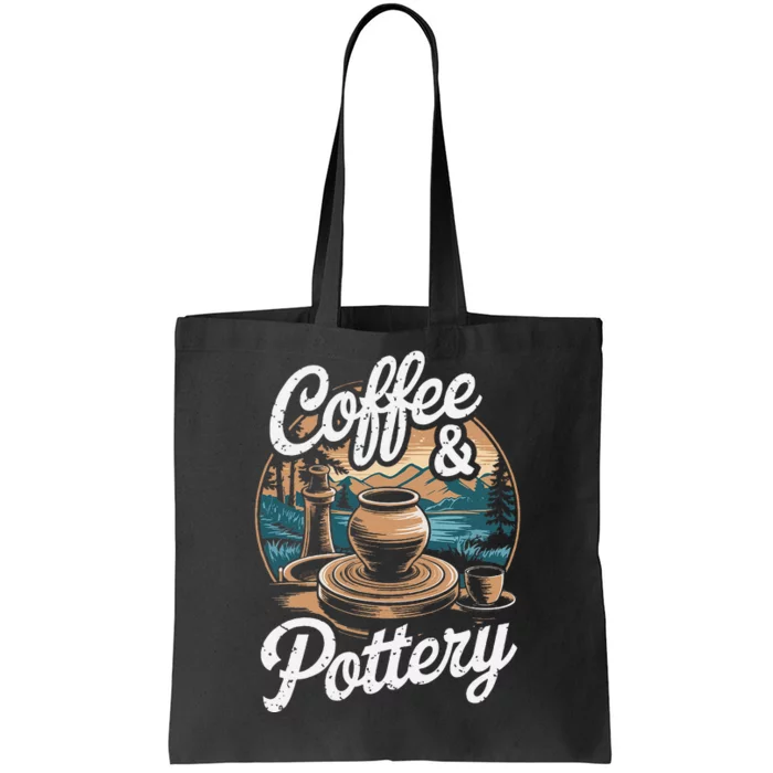 Coffee And Pottery Lover Ceramic Artist Tote Bag