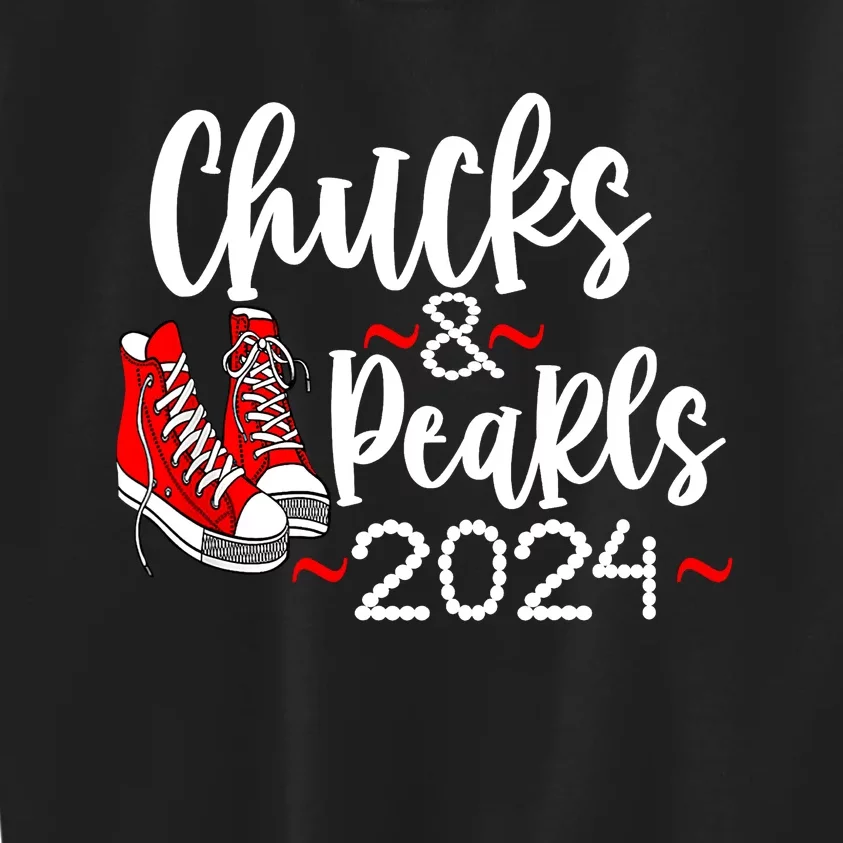 Kamala Harris Chucks Graphic Kids Sweatshirt