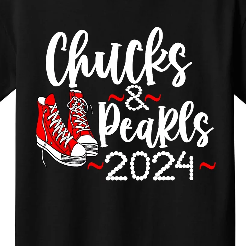 Kamala Harris Chucks Graphic Kids T-Shirt