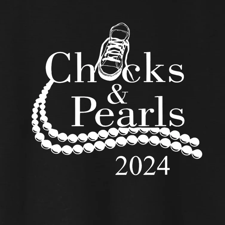 Chucks And Pearls 2024 Gifts Women's Crop Top Tee