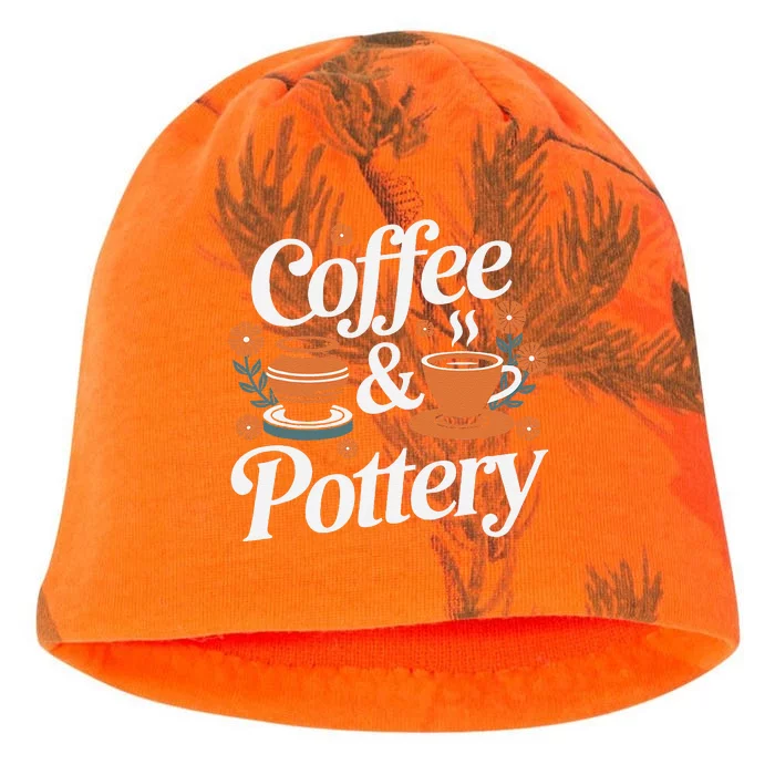 Coffee And Pottery Lover Ceramic Artist Kati - Camo Knit Beanie