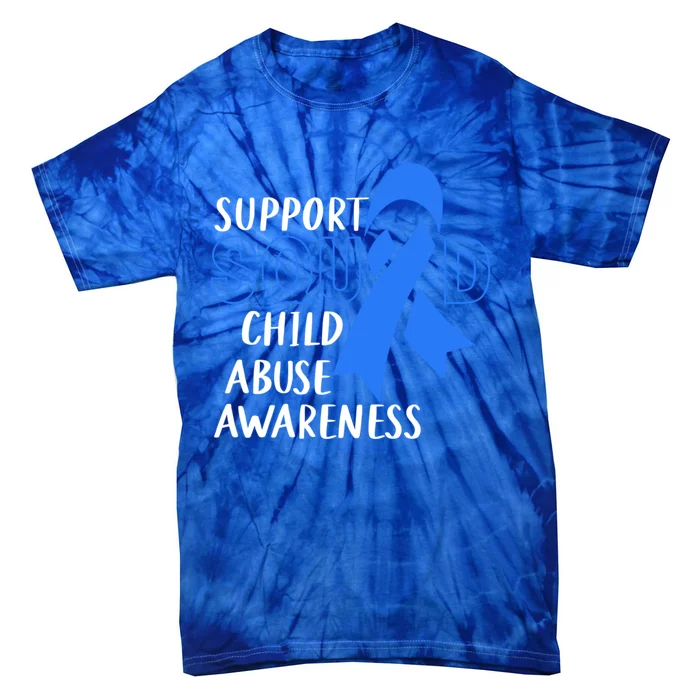 Child Abuse Prevention Month April Support Squad Awareness Gift Tie-Dye T-Shirt