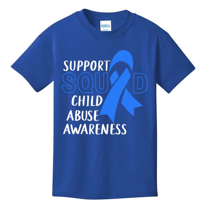 Child Abuse Prevention Month April Support Squad Awareness Gift Kids T-Shirt