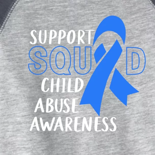 Child Abuse Prevention Month April Support Squad Awareness Gift Toddler Fine Jersey T-Shirt