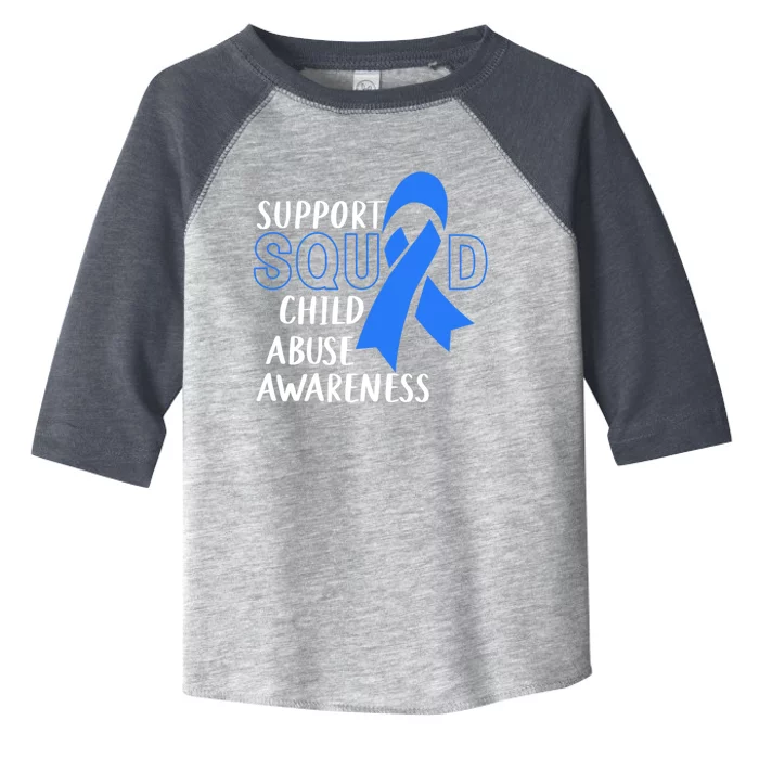 Child Abuse Prevention Month April Support Squad Awareness Gift Toddler Fine Jersey T-Shirt