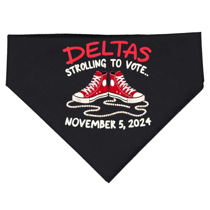 Chucks And Pearls Deltas Strolling To Vote November 5 2024 USA-Made Doggie Bandana